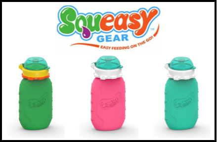 Squeasy Snacker 6oz Silicone Reusable Food Pouch Green Age 6 mos 