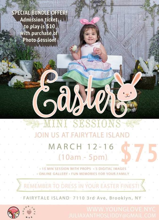 Easter Mini Photo Sessions at Fairytale Island in Bay Ridge Brooklyn