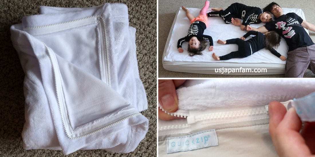 US Japan Fam loves QuickZIp's Fitted Sheets & Minky topper!