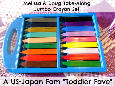 US-Japan Fam Toddler Fave: Melissa & Doug Take-Along Jumbo Crayon Set