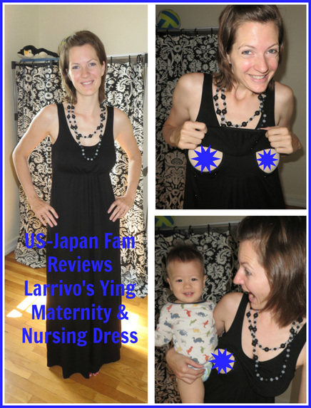 US-Japan Fam reviews Larrivo's Ying Maxi Maternity & Nursing Dress
