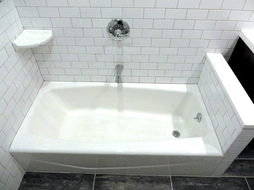 NYC Co-op Bathroom Renovation under $10,000 - US-Japan Fam - Kohler Cast Iron Tub