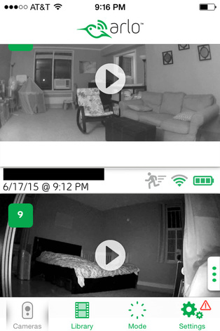 US-Japan Fam reviews NETGEAR's Arlo security camera - view on the app.