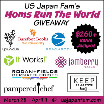 US Japan Fam's $260+ value Moms Run The World Giveaway