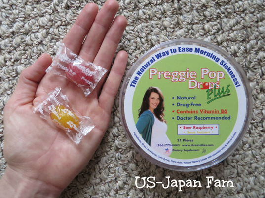 US-Japan Fam reviews Preggie Pop Drops Plus for morning sickness.