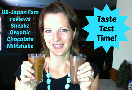 US-Japan Fam Reviews Sneakz Organic Chocolate Milkshake with a taste test