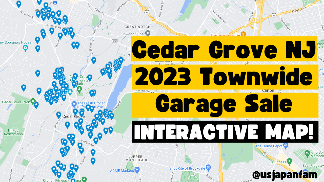 Cedar Grove NJ 2023 Townwide Garage Sale INTERACTIVE MAP!