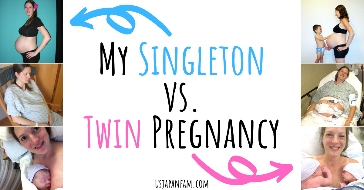 US Japan Fam - Comparing my singleton and twin pregnancy