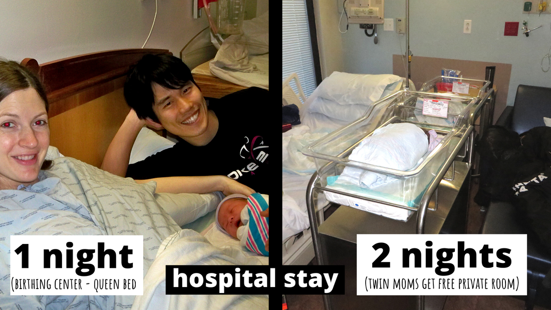 US Japan Fam - Comparing my singleton and twin pregnancy - postpartum hospital stay