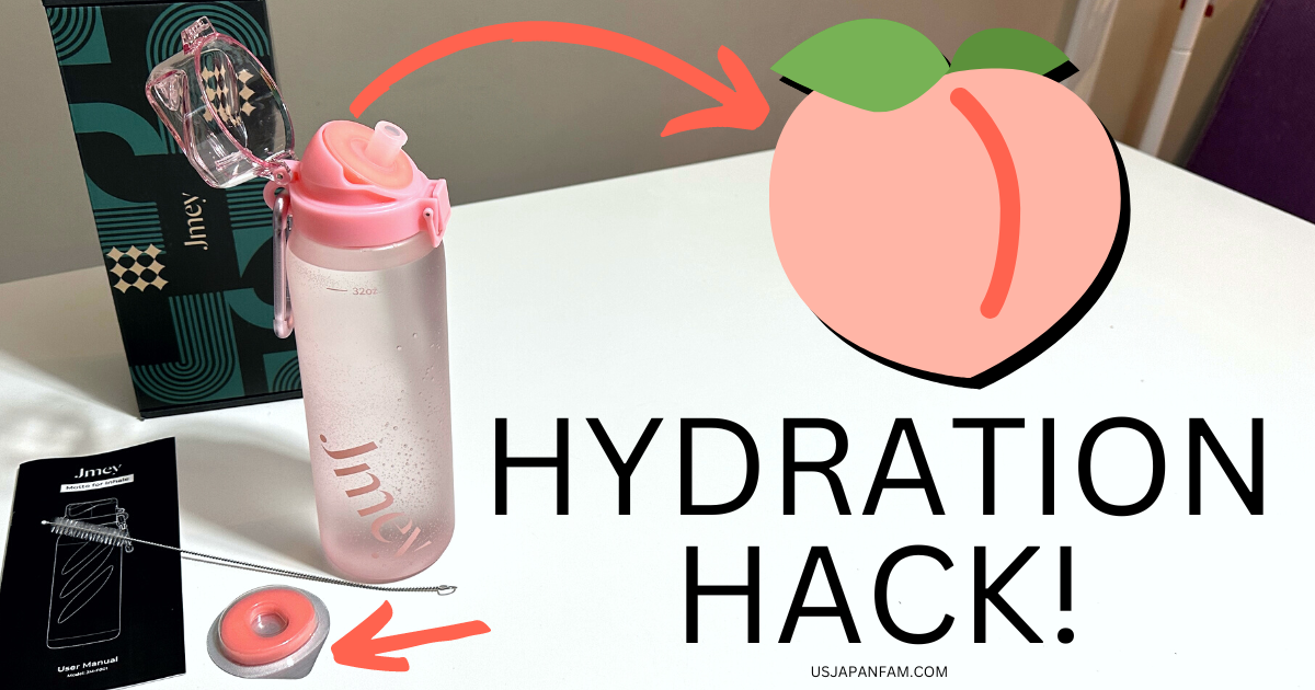 US Japan Fam reviews the JMEY Scent Based Water Bottle for ultimate hydrating experience