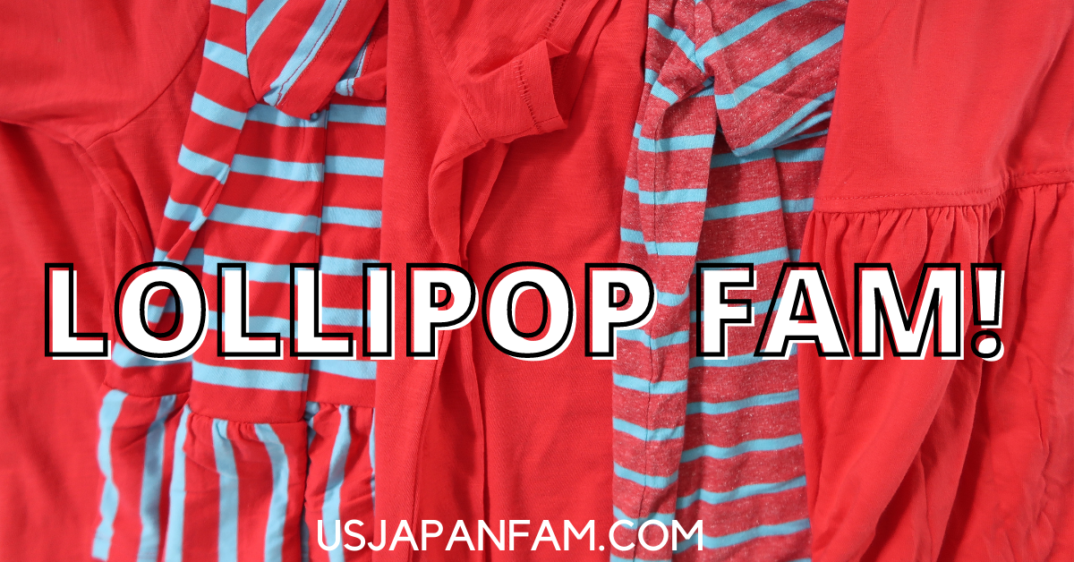 US Japan Fam Reviews Primary Children's Clothing - coordinating family outfits in Lollipop color