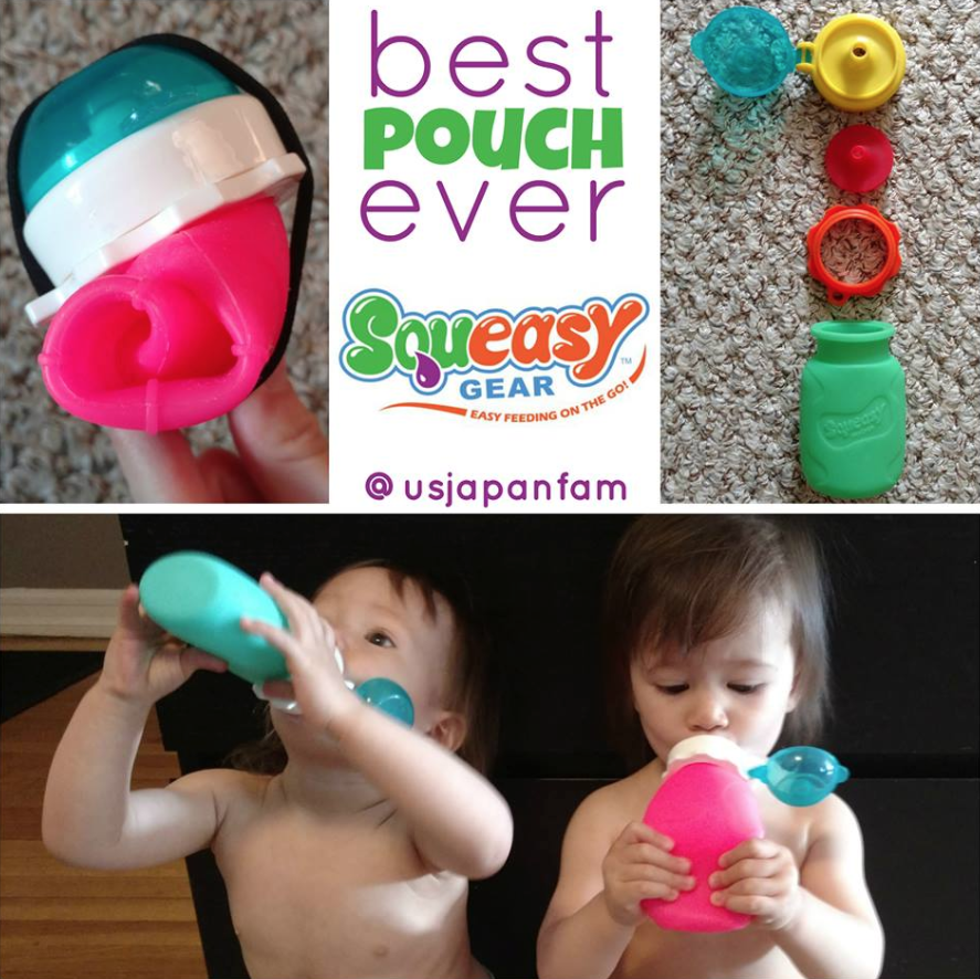 US Japan Fam loves Squeasy Gear silicone food pouches!