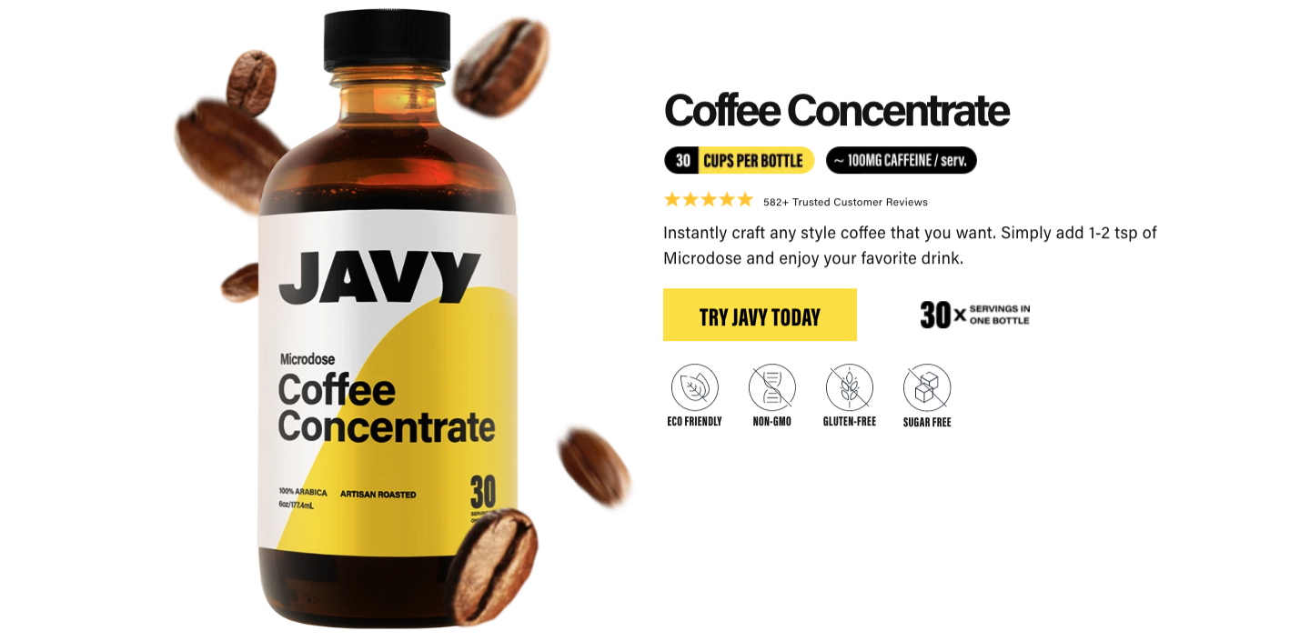 liquid microdose Javy coffee for the perfect father's day gift