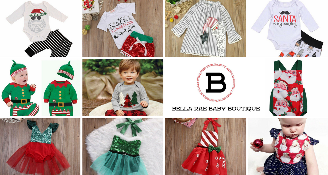 Christmas outfits for babies and toddlers on Bella Rae Baby Boutique