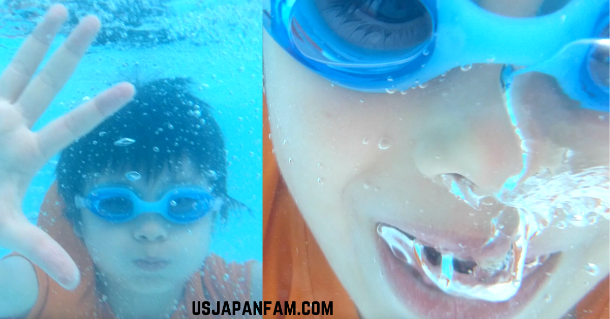 US Japan Fam reviews CaliCase Waterproof Phone Pouch - under water