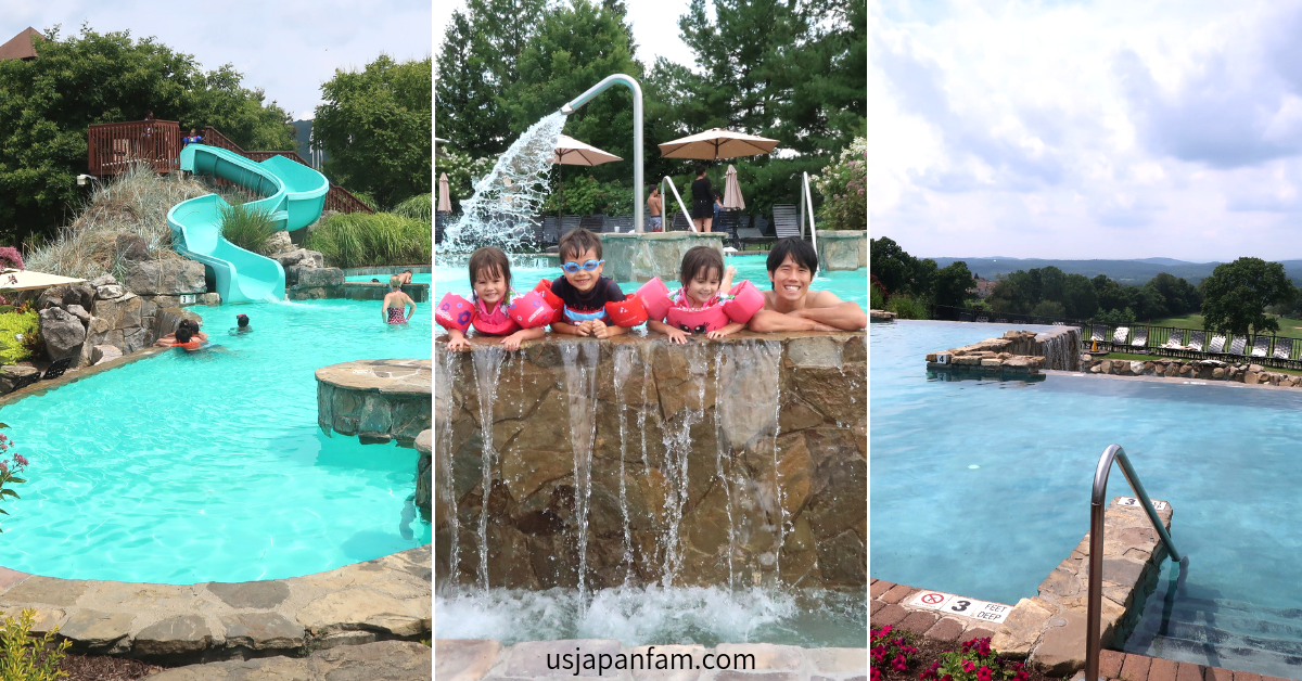 US Japan Fam reviews Crystal Springs Resort in NJ - Grand Cascades Lodge Vista 180 Pool Complex