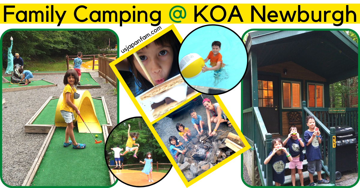 US Japan Fam Reviews KOA Newburgh for Family Camping & Deluxe Cabin 