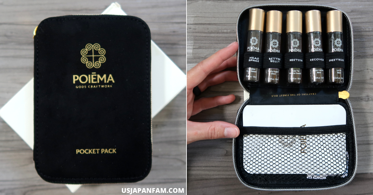 US Japan Fam reviews Poiema Essential Oils Pocket Pack - inside the pack