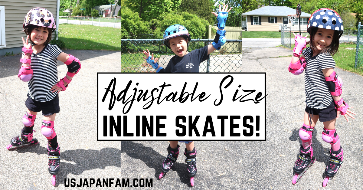 US Japan Fam reviews SKL SKL Adjustable Size Inline Skates and Protective Gear for Kids