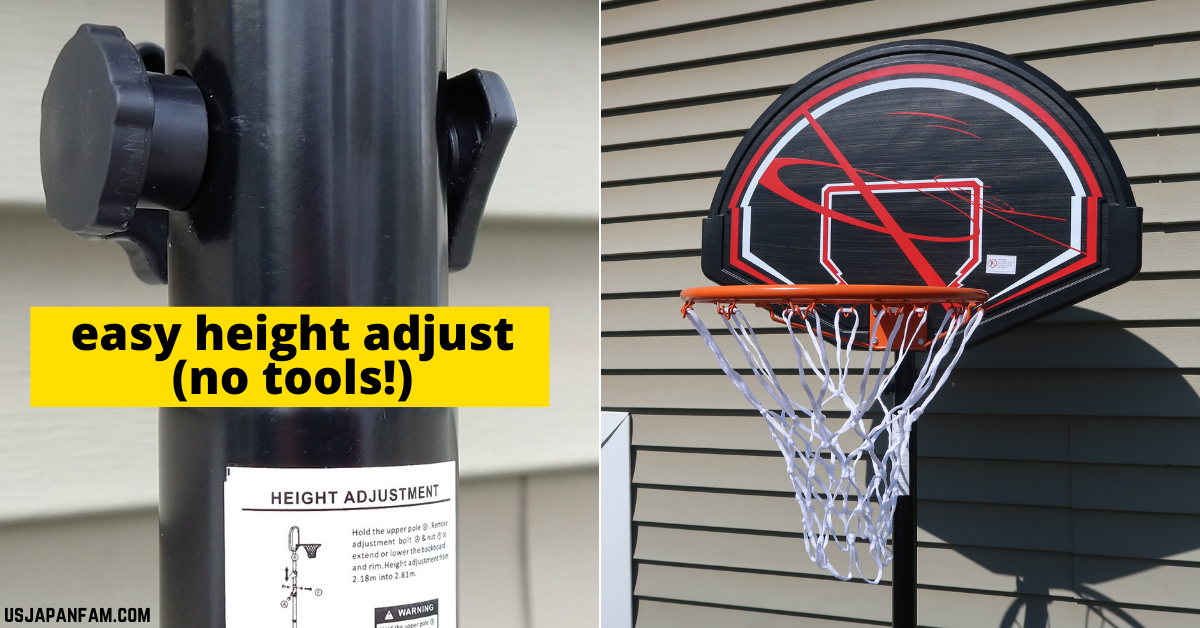 us japan fam reviews yaheetech adjustable youth basketball hoop - adjust the height easily without tools