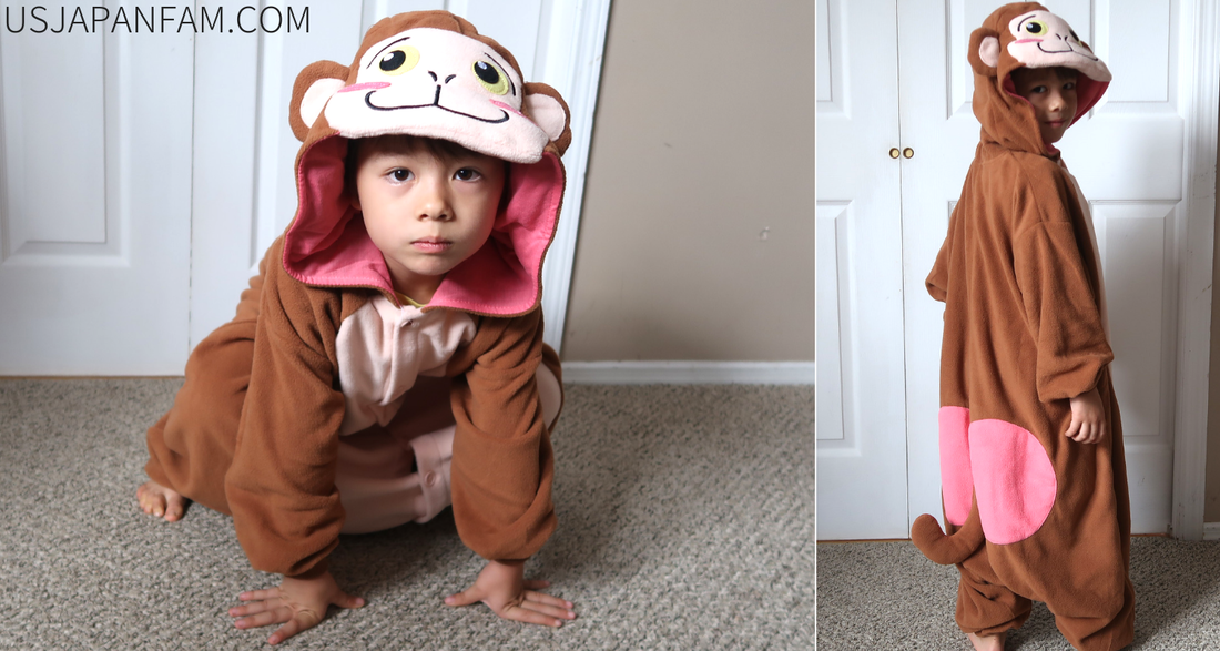 US Japan Fam review & giveawa of Japanese Kigurumi hooded onesie costumes from Kutame