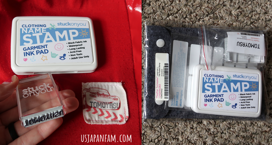 US Japan Fam reviews Stuck On You's personalized washable clothing stamp