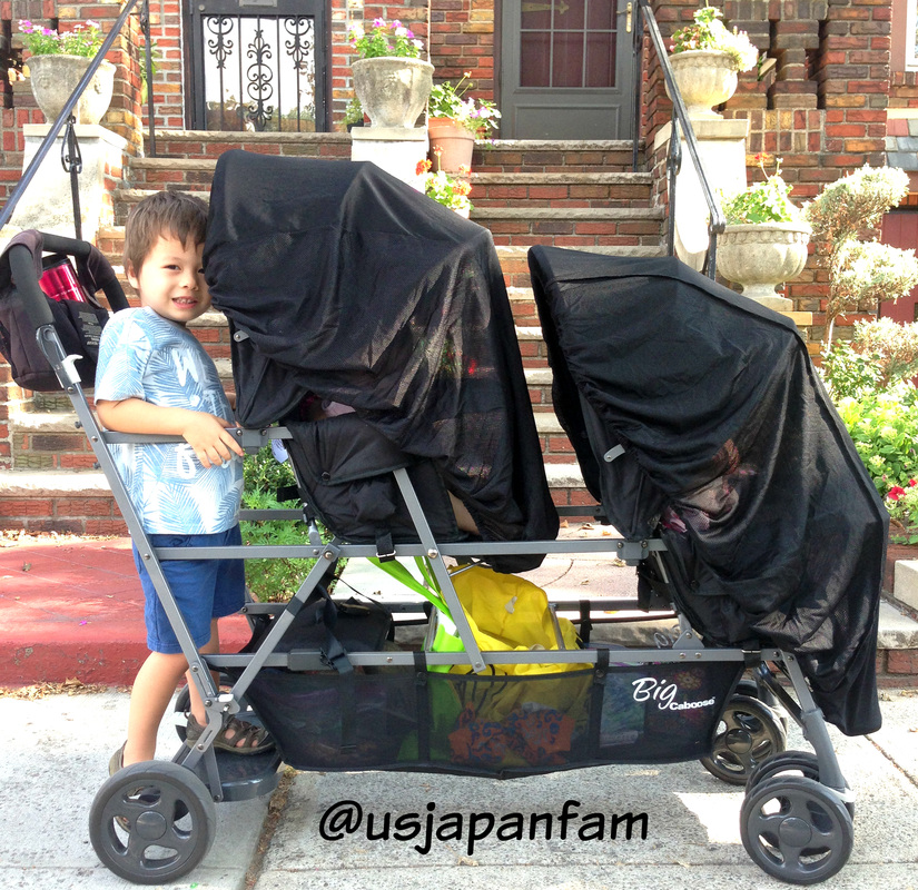 US Japan Fam loves Joovy's Big Caboose triple stroller