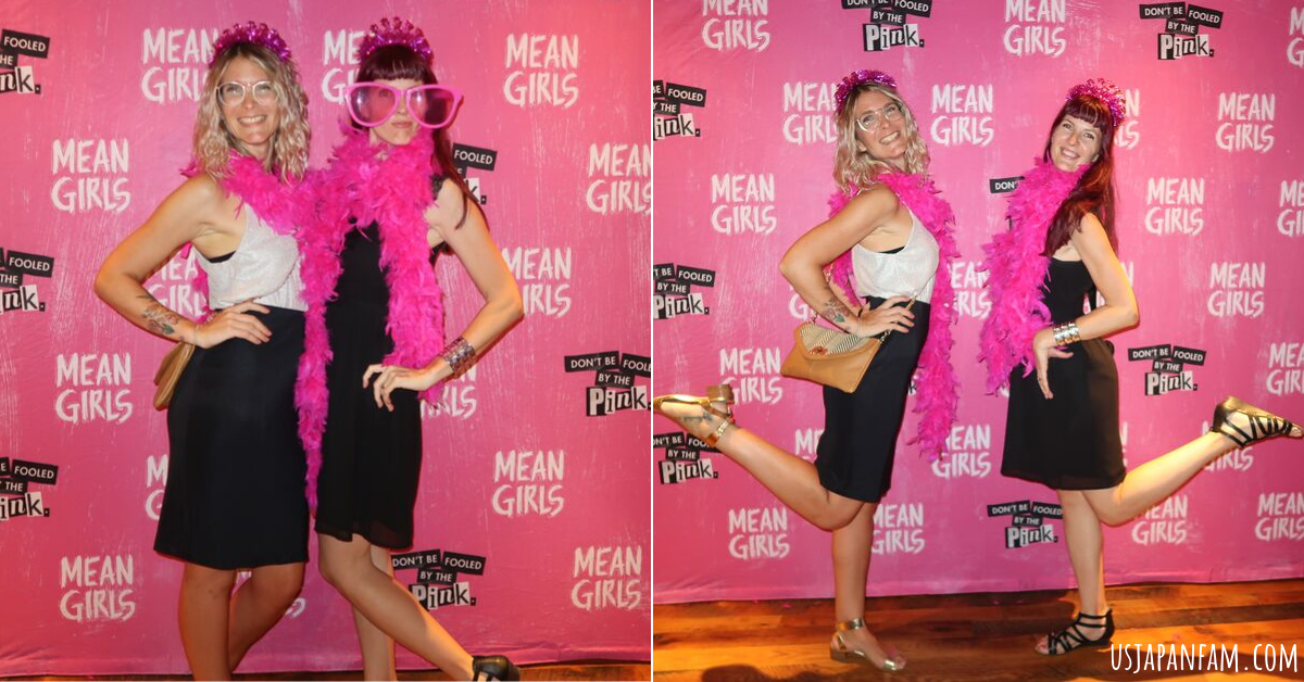 Heather of US Japan Fam & Rhianon of Brooklyn Boy Mom having a Moms Night Out at Mean Girls on Broadway