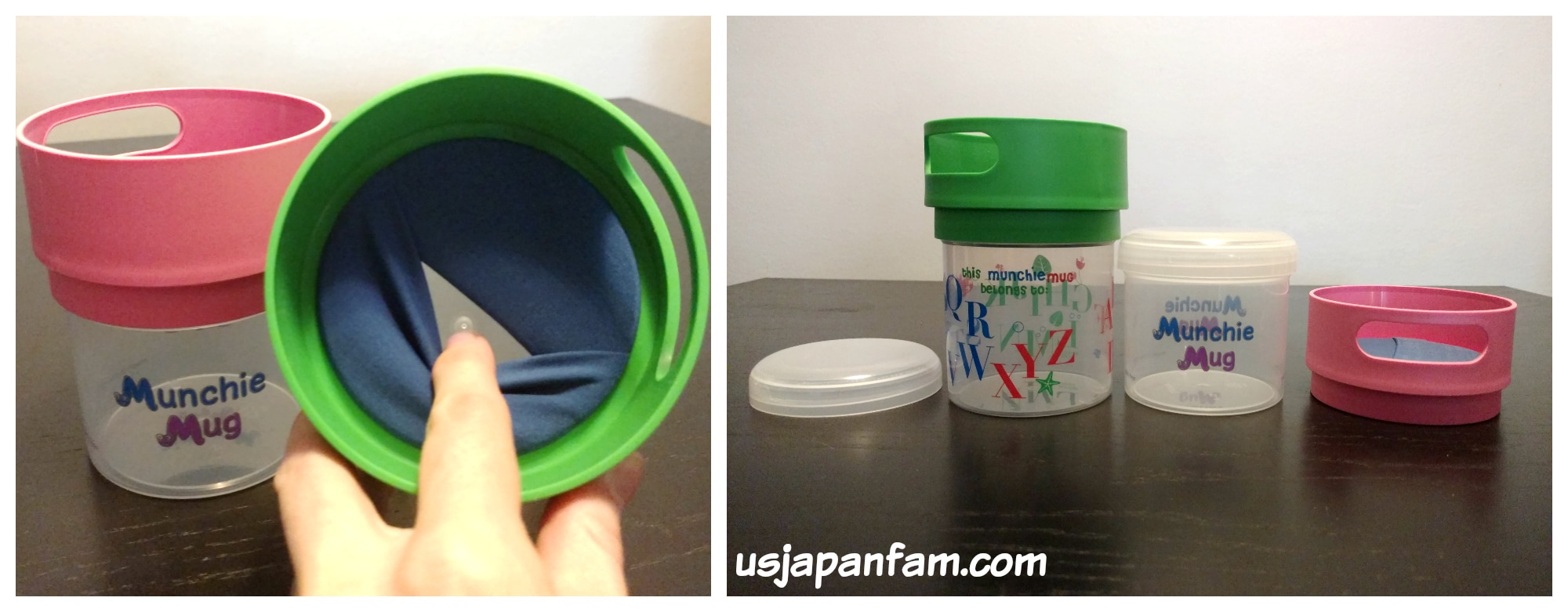 US Japan Fam loves Munchie Mug spill-proof snack cup!