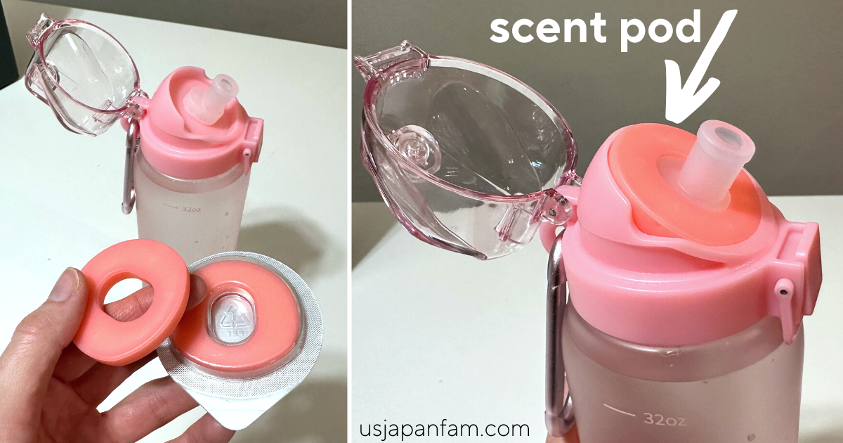 usjapanfam reviews jmey scent based water bottle - how the scent pod works
