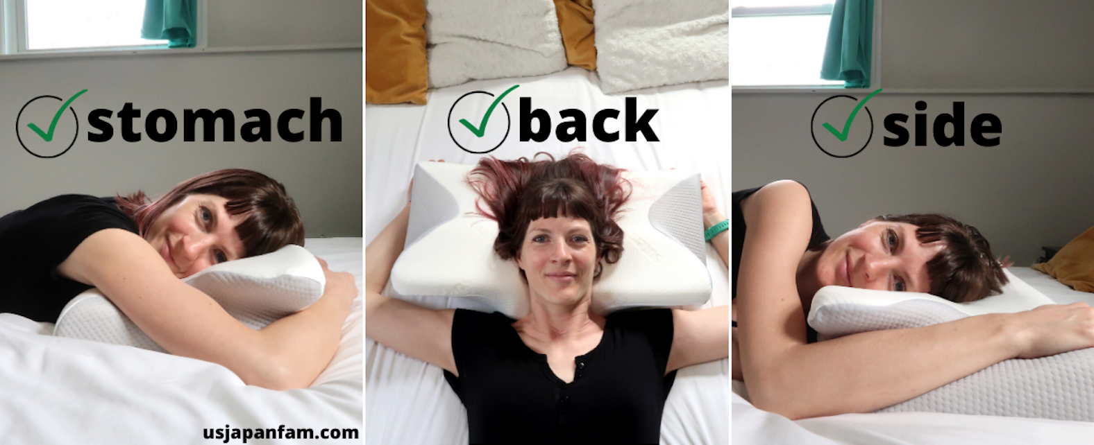 usjapanfam reviews sutera dream deep memory foam contour pillow for all sleepers: stomach, back and side!
