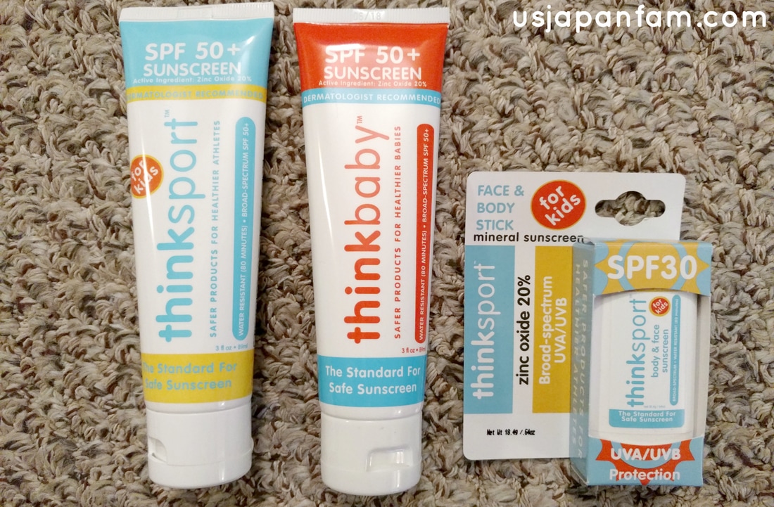 US Japan Fam reviews and loves Thinkbaby and Thinksport for Kids - the best sunscreen for babies, kids, and adults!